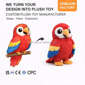 Peluche Personalizzato a Forma di <span class=keywords><strong>Pappagallo</strong></span>, Giocattolo Morbido Imbottito, da <span class=keywords><strong>Disegno</strong></span> a Campione di Peluche, Produttore di Giocattoli in Peluche a Forma di Coniglio - Product Image 1