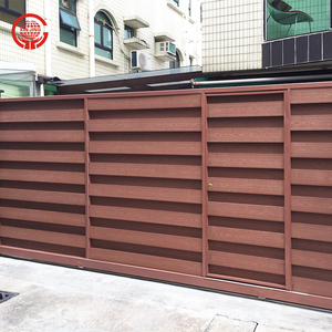 <span class=keywords><strong>Portail</strong></span> <span class=keywords><strong>coulissant</strong></span> automatique moderne en aluminium à <span class=keywords><strong>motif</strong></span> bambou pour allée – Conception de portails en aluminium - Product Image 4