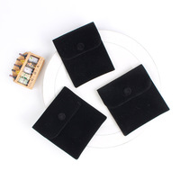 Emballage de rangement pour bijoux, sac à bijoux en velours imprimé avec logo personnalisé, petite pochette cadeau pour bijoux