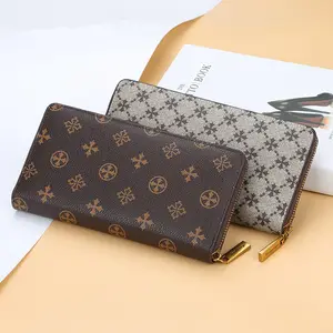 fashion luxury Long zipper wallet DESIGNERS Loose change bags High quality PU leather Bank card bag