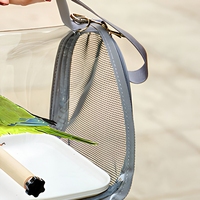 Sac de transport transparent pour oiseaux, cage de voyage pour perroquet, sac à oiseaux portable d'extérieur, sac en polyester ventilé à mailles