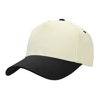 Gorra de béisbol de algodón de dos tonos con logotipo bordado 3D personalizado, visera estampada de 5 paneles, estilo vaquero, ajuste profundo y cierre snapback