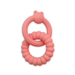 BHD venta al por mayor divertido Arco Iris Color silicona suave bebé mordedores recién nacido dentición juguetes conjunto BPA libre calmante cuentas pulsera anillo - Product Image 1