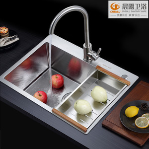 อ่างล้างจานสแตนเลส 304 แบบแฮนด์เมด ติดตั้งใต้เคาน์เตอร์ ผิวขัดเงา รูเดียว ทำความสะอาดง่าย - Product Image 5