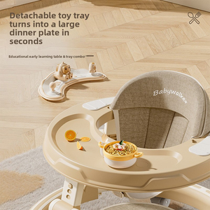 Andador para Bebés 3 en 1 Plegable, Anti-O-leg y Anti-Vuelco, con Música y Asiento, para Niños de 0 a 3 Años, Directo de Fábrica - Product Image 5