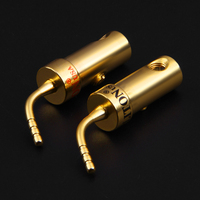 Cable de Altavoz con Conector Banana de Alta Gama QINCROWN, Cable con Conector de Rosca, Chapado en Oro, Cobre, Macho, Audio y Video, 2mm