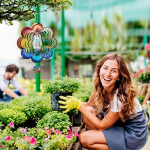Molinillo de Viento Islámico para Jardín y Patio, Molinillo de Viento Metálico de 12 Pulgadas con Mandala Multicolor, Molinillo de Viento con Diseño de Elefante para Exteriores - Product Image 6