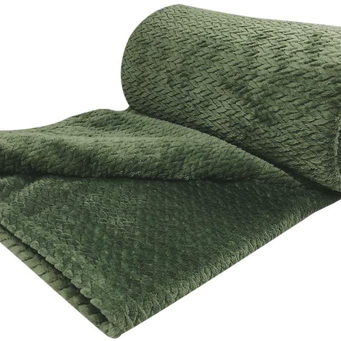 Léger de luxe Microfibre Chevron Flanelle Jeter Couverture Douce Pour Chambre