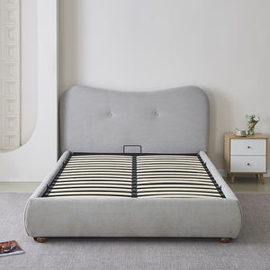 Muebles de Dormitorio de Diseño Moderno, Camas Tapizadas en Tela Suave, Camas Acolchadas con Mechones, Base de Cama King Size con Almacenamiento - Product Image 2