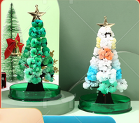 Arbre magique, arbre de Noël à sept couleurs, incroyable arbre en papier d'arrosage qui peut fleurir et se cristalliser, cadeau de Noël créatif