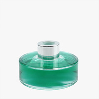 Bouteille diffuseur de parfum en verre de luxe de 80ml avec couvercle cylindre oblat couleur et logo personnalisés