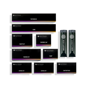 Logotipo personalizado Juego de artículos de tocador de hotel personalizado Comodidades Juegos de comodidades de champú de hotel de gama alta - Product Image 1