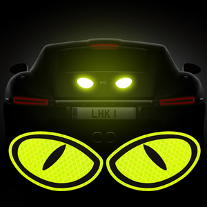 Autocollant réfléchissant œil de chat de dessin animé, 2 pièces, autocollant de sécurité haute visibilité pour <span class=keywords><strong>casque</strong></span> de voiture et <span class=keywords><strong>moto</strong></span> - Product Image 2