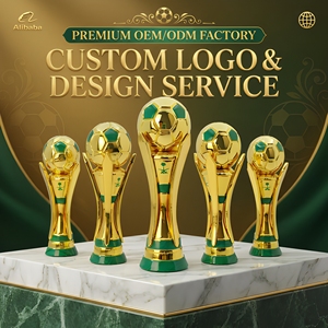 Trofeo de Fútbol de Metal de Lujo Personalizado de 25 cm, Estilo <span class=keywords><strong>Copa</strong></span> Mundial 2026, Premio de Fútbol con Caja de Cuero, Regalos de Bienvenida con Grabado Láser - Product Image 2