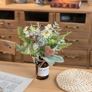 Bouquet de fleurs artificielles en tissu tissé plastique, musique de lumières rêveuses, décoration pour la maison et les mariages CF02027 - Product Image 1