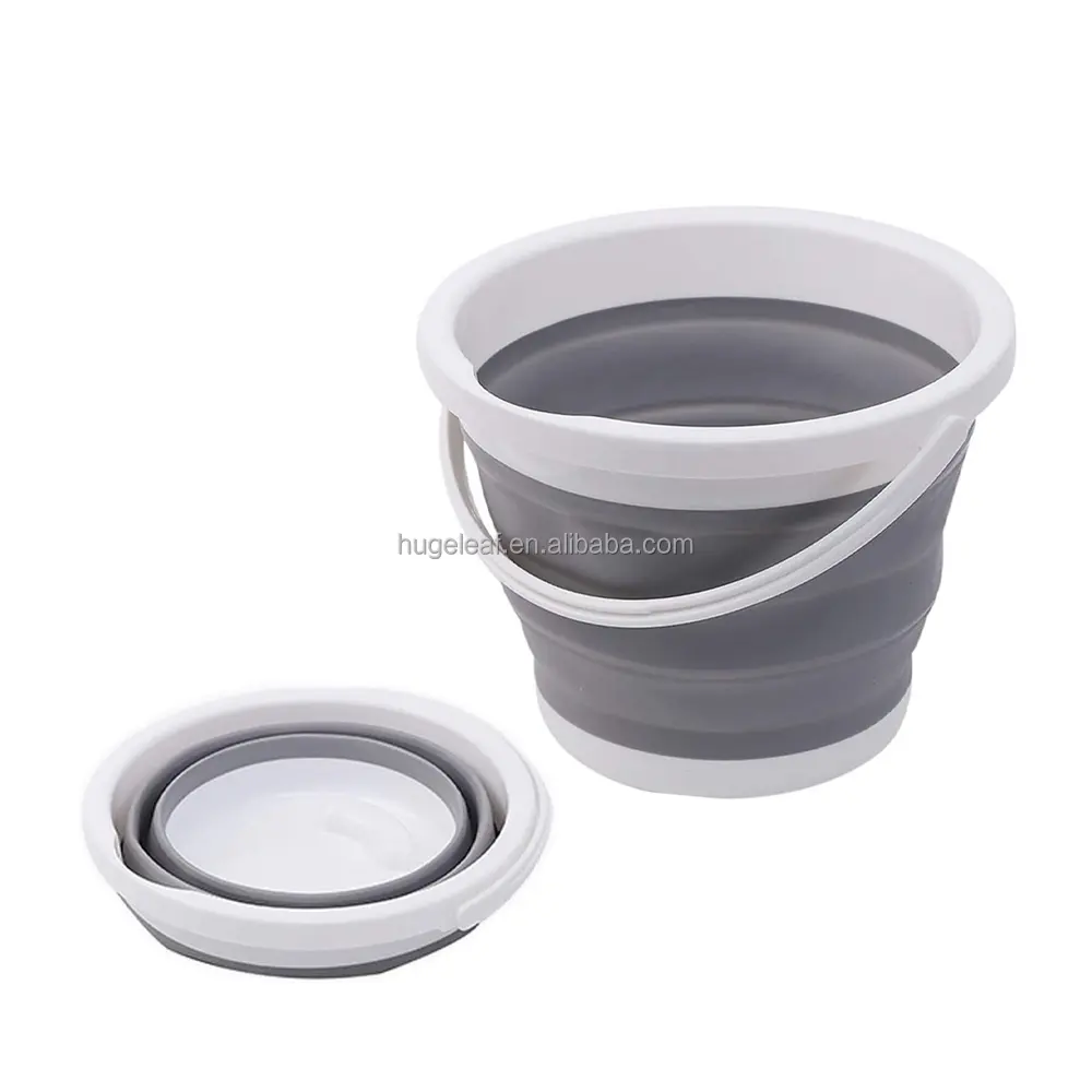 5L Foldable Water Pail Portable Silicone Bucket Multi-Purpose Plastic Collapsible Bucket for Home