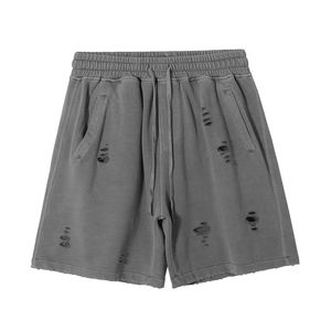 <span class=keywords><strong>Pantalones</strong></span> <span class=keywords><strong>Cortos</strong></span> Deportivos Casuales de Algodón para <span class=keywords><strong>Hombre</strong></span>, Estilo Roto, Lavado, Desgastado, Holgado, Vintage, Hip Hop - Product Image 6