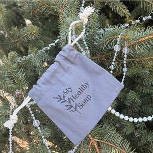 China Factory Custom Logo Organic Eco-friendly White Storage Cotton Canvas <b>Drawstring</b> <b>Bag</b> Muslin With Letter Pattern - Product Image 2