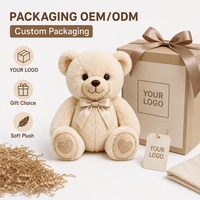 Boneka Beruang Plush Kustom Langsung dari Pabrik, Berdasarkan Desain OEM ODM, Boneka Karakter Isi Dakron untuk Merek IP Asli