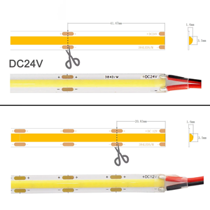 Bande LED FCOB 320 LED/m 2700K-6500K CCT Réglable 12V 24V 8mm 10mm 12mm Dimmable USB IP20 Sans Soudure Sans Pointeau Hôtel - Product Image 4