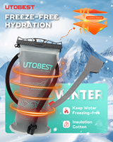 UTOBEST Poche à eau isolée 3L en TPU, étanche, sans BPA, écologique, avec valve Push-Pull pour la randonnée, la course à pied et le cyclisme