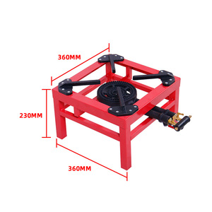 Réchaud à gaz en fonte Hongkun 360 mm x 360 mm à double tuyau haute puissance pour pique-nique familial et grillades - Product Image 1