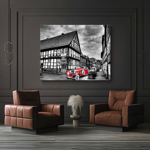 Poster di arte della parete di architettura <span class=keywords><strong>auto</strong></span> bianco nero camera da letto ufficio <span class=keywords><strong>Vintage</strong></span> stampa su tela pittura moderna decorazione per la casa - Product Image 1