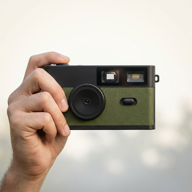 Compact 8MP Vintage Pocket Camera Without Display Screen