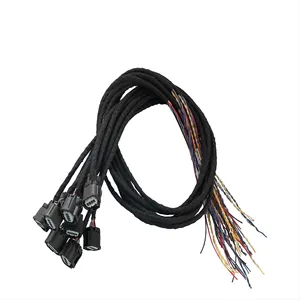 Factory Assembly Customized Cable Velvet Fabric Female 6189-7608 Connector 8 Pin Auto Waterproof Wiring Harness