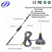 Antenne magnétique omnidirectionnelle longue portée pour extérieur, double bande, à gain élevé, avec base de montage magnétique et ventouse, compatible LTE GSM 5G 4G