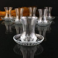 Tasses à thé turques dorées de luxe rétro léger, tasse à café arabe, service à thé de Style moyen-orient pour Six personnes