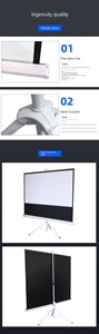 100 inch 4:3 Chân máy tự khóa đứng Màn hình máy chiếu di động ngoài trời trong nhà Màn hình máy chiếu cho trường học tại nhà Màn hình cắm trại - Product Image 6