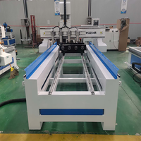 Máquina CNC de tallado de madera rotativa de 4 ejes y cabezales múltiples 3D