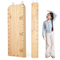 Nouvelle conception de règle en bois personnalisée pour tableau de croissance mural, décoration murale pour chambre d'enfant
