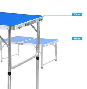 HISPEED Table de Camping Pliante en Aluminium pour Repas en Extérieur, Hauteurs 35cm/70cm, Table de Pique-nique Pliable - Product Image 3