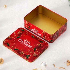 Caja de Regalo Rectangular de Hojalata Personalizada Reciclable al por Mayor, Caja Metálica para Guardar Galletas y Chocolates - Product Image 3