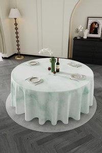 Nappe Simple en Tissu Imperméable Ronde Gaufrée Écologique Durable pour la Maison et les Fêtes - Product Image 5