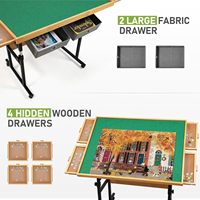 Table de puzzle en bois artisanat bureau de puzzle roulant 1500 pièces planche de puzzle tables de puzzle portables avec tiroirs et pieds