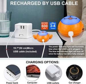 Minuteur de brosse à dents pour enfants motif Tigre mignon, jouet musical avec 12 comptoires à rebonds <span class=keywords><strong>et</strong></span> capteur de lumière - Product Image 3