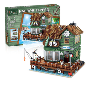 Modèle <span class=keywords><strong>de</strong></span> construction en blocs <span class=keywords><strong>de</strong></span> briques du pub en bord <span class=keywords><strong>de</strong></span> mer Harbor Tavern Pirate Bar - Product Image 4