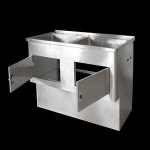 Soporte Gratis de alta calidad, estación de lavabo de mano de acero inoxidable, bañera de lavandería con armario - Product Image 4