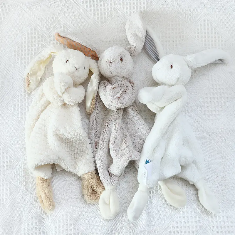 Handgemaakte Veiligheid Slaappoppen Pasgeborenen Super Zachte Lovey Bunny Fopspeen Speelgoed Baby Veiligheid Dekbed Deken Voor Pasgeboren Handdoek