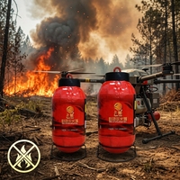 Boule extinctrice automatique à poudre sèche classe B 215 mm, qualité industrielle, 4 kg, certifiée CE, fournitures de lutte contre l'incendie par aérosol pour