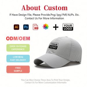 Gorra de béisbol de malla personalizada para hombre, gorra de poliéster para verano, protección solar para exteriores, transpirable, gorra de pesca con visera de pico de pato - Product Image 2