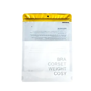 कस्टम लोगो मुद्रित रंगीन तीन पक्ष सील ज़िप Mylar गंध सबूत बैग ब्रा अंडरवियर मोजे पैकेजिंग