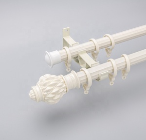 Nhà Máy Bán Buôn Dễ Dàng Lắp Đặt Góc Athroom Hình Dạng Rèm Tắm Ole / Rod / Rail Cong Tinh Thần Đôi Cực Thanh Rèm - Product Image 3