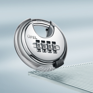 Cứng 201 thép không gỉ vòng kết hợp khóa resettable thời tiết Keyless 4 chữ số đĩa ổ khóa - Product Image 4