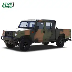 Suministro de fábrica BAW WARRIOR camionetas diésel Jeep Pickup diésel 4X4 2024 camioneta de cabina doble a la venta LED Cámara Turbo oscuro