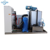 Machine à glace industrielle en flocons d'eau douce de grande capacité 1t 2t 2.5t