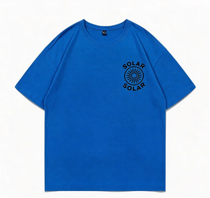 Vente en gros d'usine, t-shirts pour hommes en coton 100% surdimensionnés, col rond, étiquette et logo personnalisés, t-shirts à manches courtes - Product Image 3